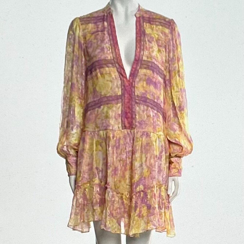Rococo Sand Floral Print Mini Dress Size: M